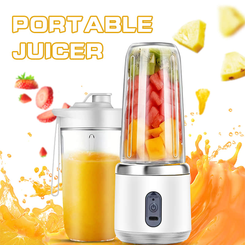 Kitchen white mini USB electric two-cup 6-Blade Juicer BDL001