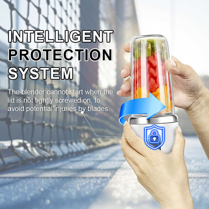 Kitchen white mini USB electric two-cup 6-Blade Juicer BDL001