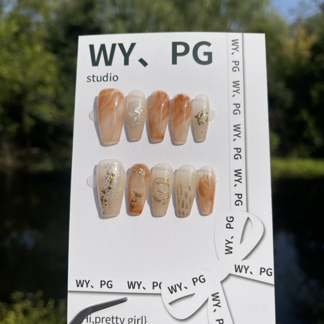 wholesale Luxury style handmade False nails for girls number 420