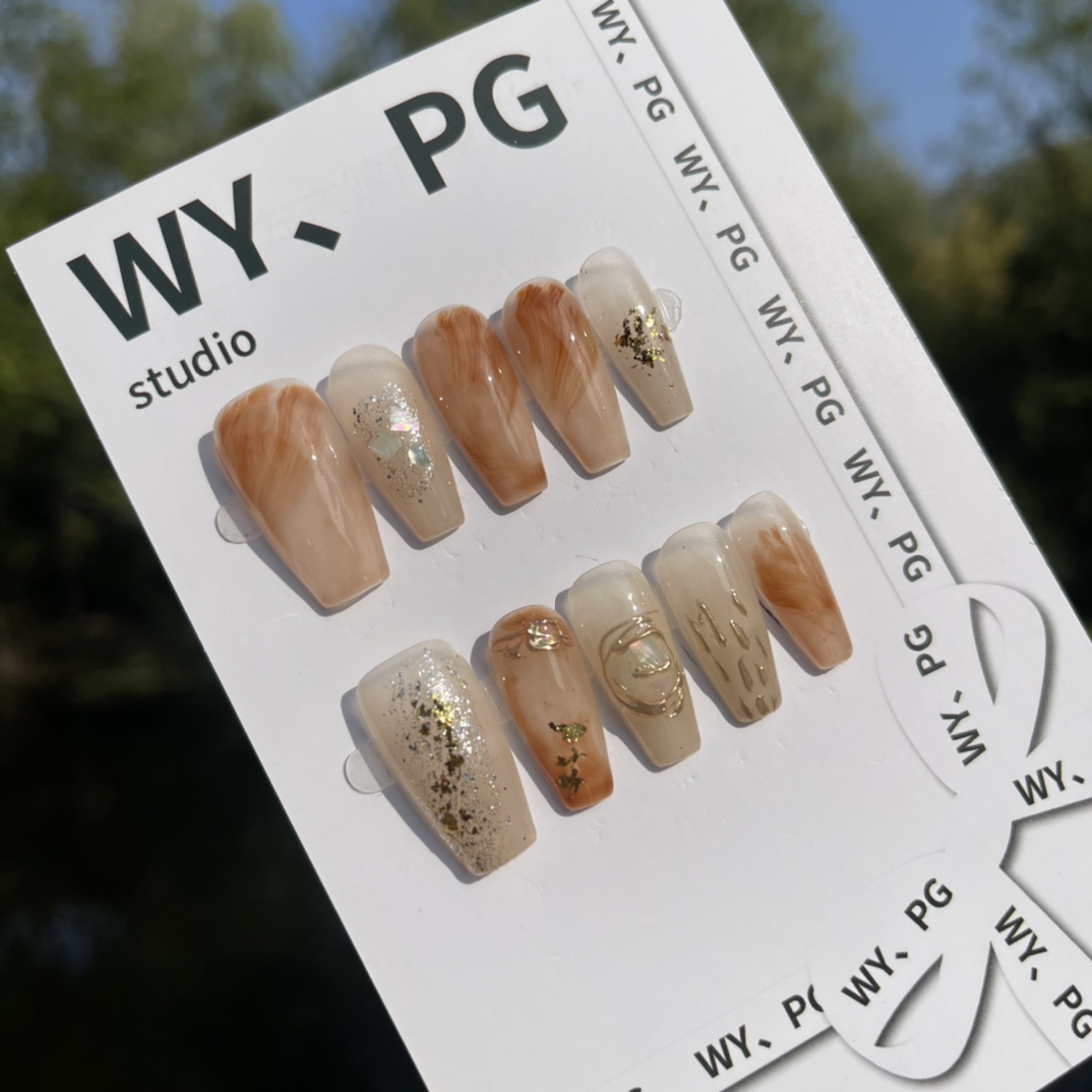 wholesale Luxury style handmade False nails for girls number 420