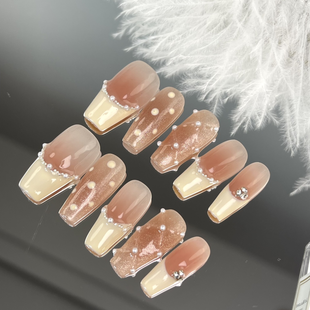 2.4cm Easy application Removable Handmade False nails wholesale number 442