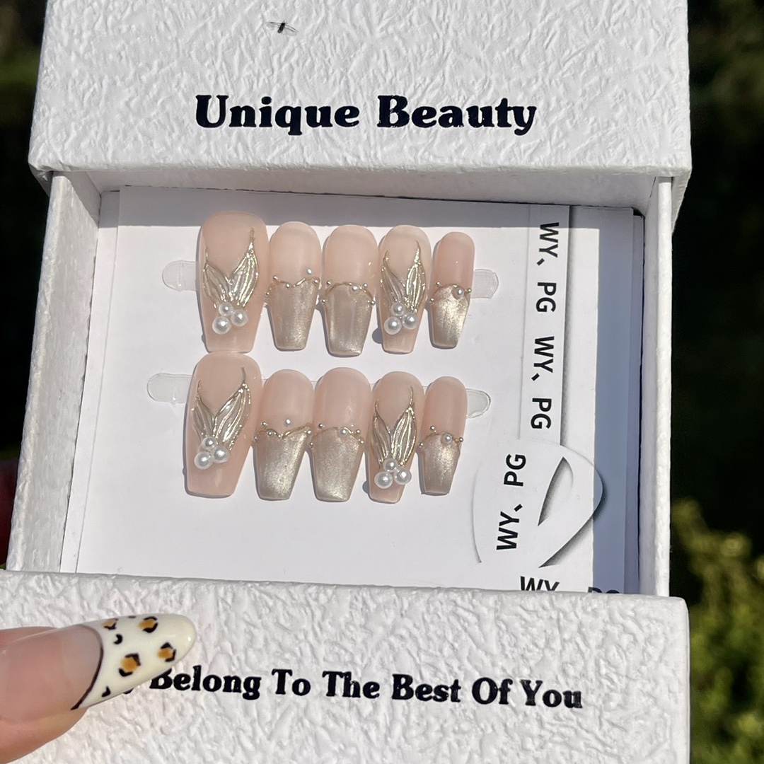 2.4cm Non-toxic & eco-friendly handmade press on nails for women number 465