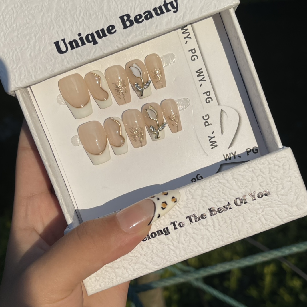 wholesale 2cm Natural fit handmade press on False nails number 126