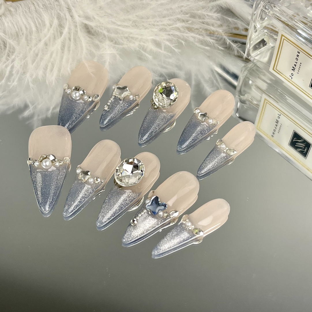 3cm Affordable Nail Kits for Beginners Glue On Nails with Professional Finish number 455