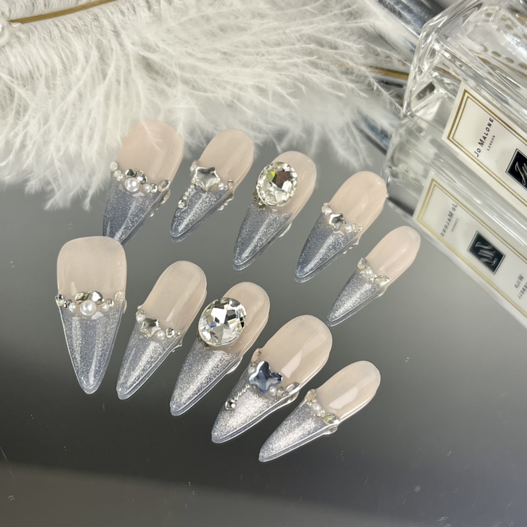 3cm Affordable Nail Kits for Beginners Glue On Nails with Professional Finish number 455