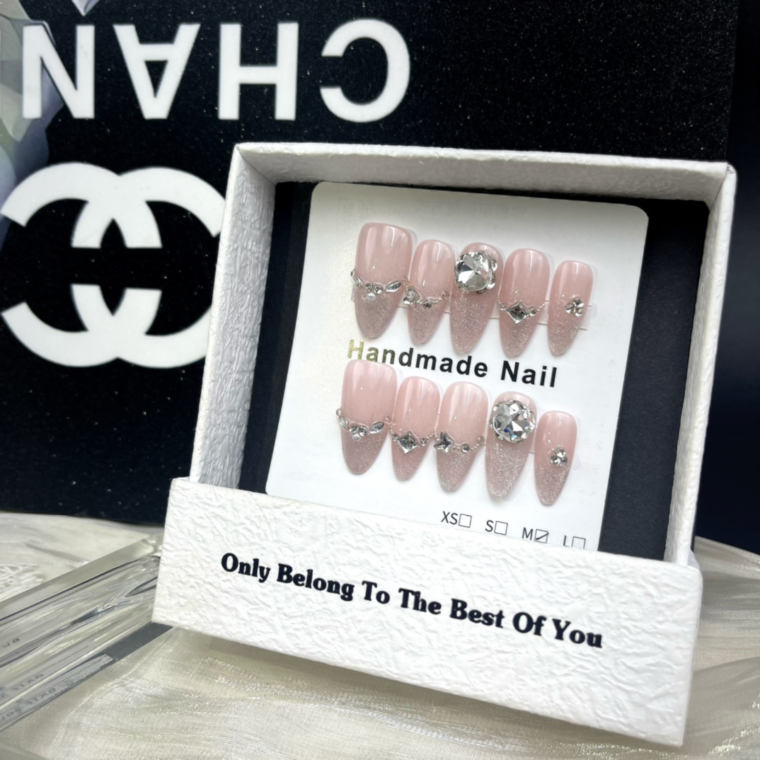 3cm Reusable Vegan Press-On Nails Easy Application for Busy Moms number 427