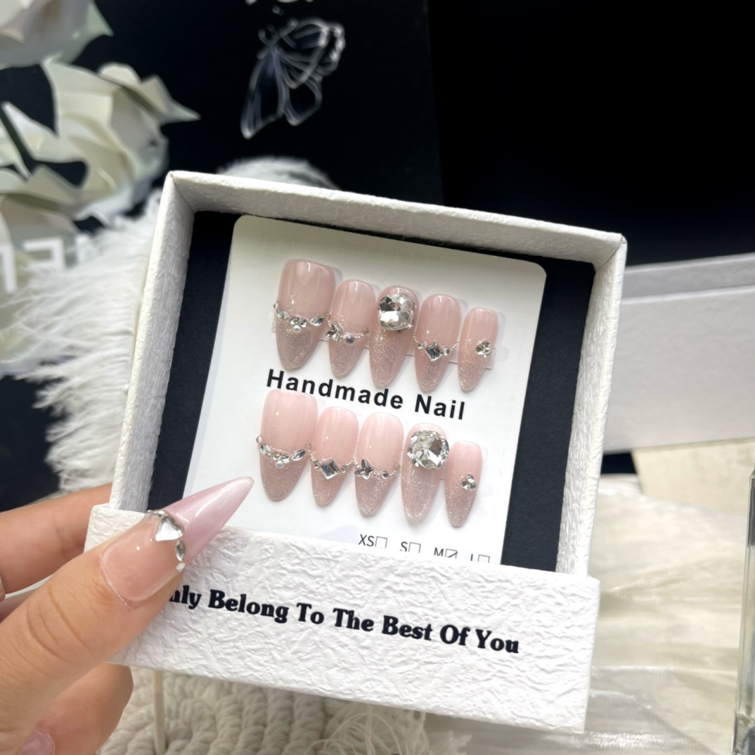 3cm Reusable Vegan Press-On Nails Easy Application for Busy Moms number 427