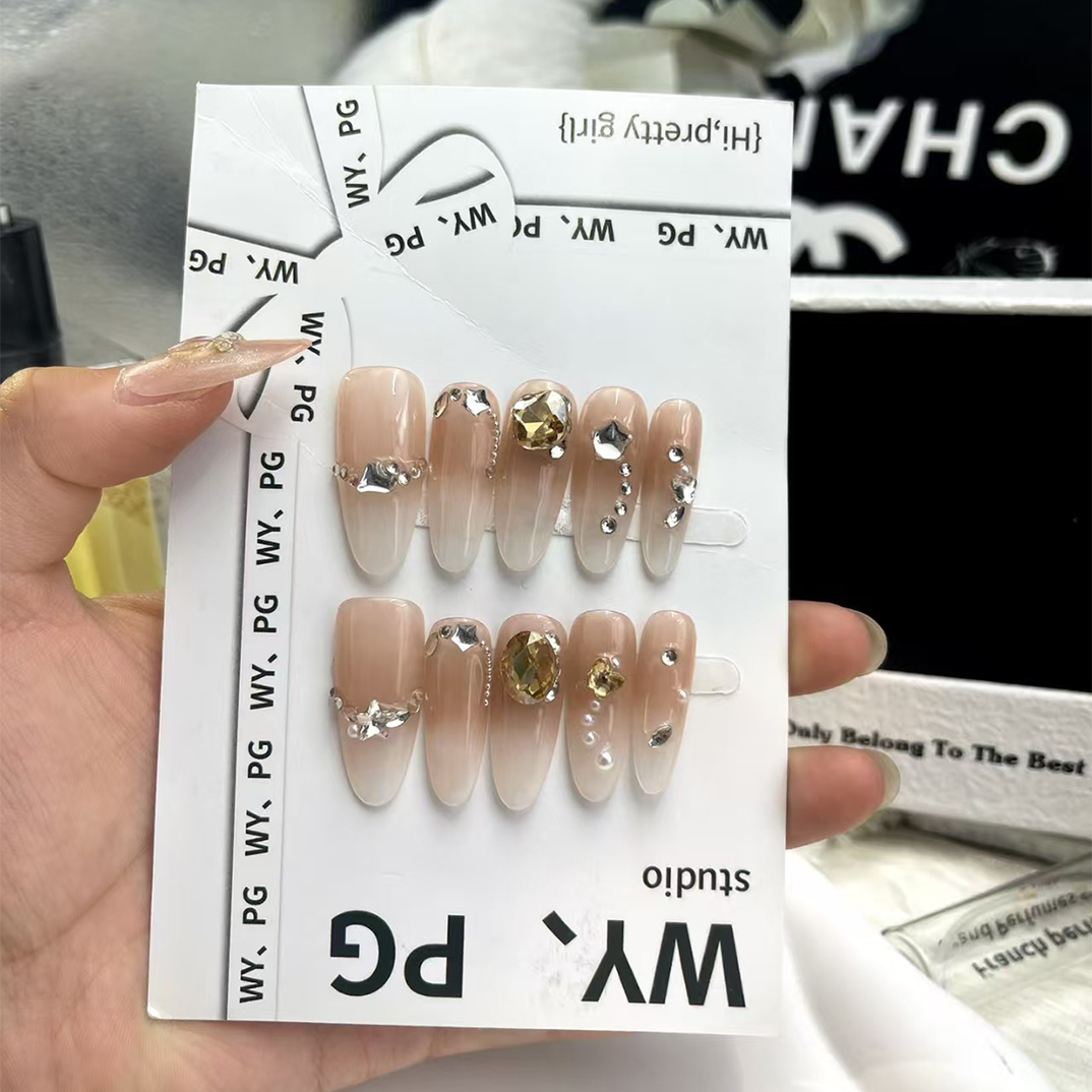 3cm Affordable Customizable Press On Nails with Unique Trendy Designs number 441