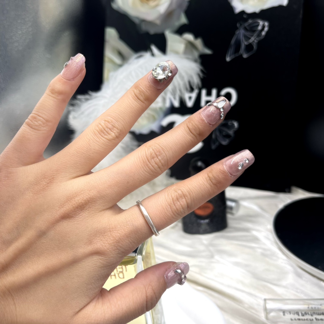 1.6cm Coffin Shaped Glitter artificial nails Perfect for Holiday and Summer Looks number 456