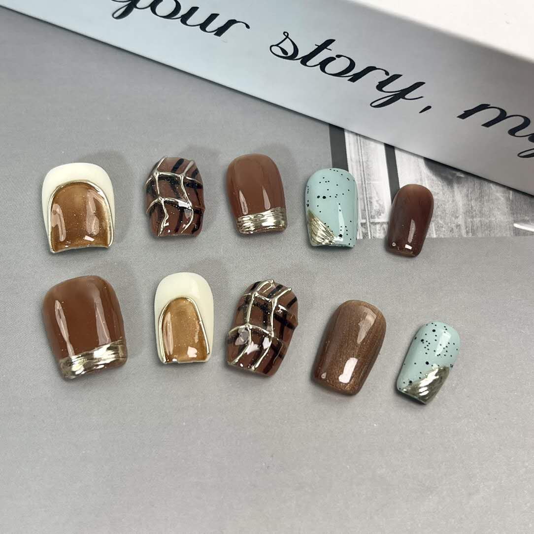 1.6cm Kids Friendly Non Toxic Press On Nails for Safe Fun Experiences number 475