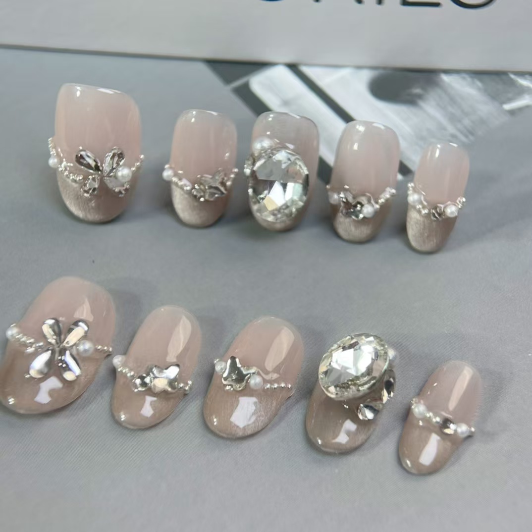 1.6cm Waterproof and Durable False nails for Busy Women and Travelers number 483