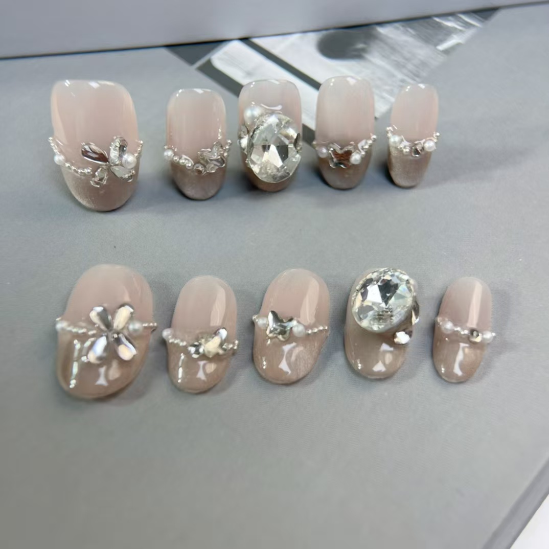 1.6cm Waterproof and Durable False nails for Busy Women and Travelers number 483