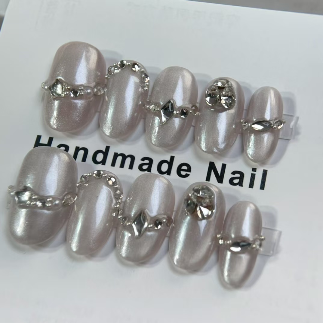 1.6cm Minimalist Design Press On Nails for Office and Formal Wear number 484