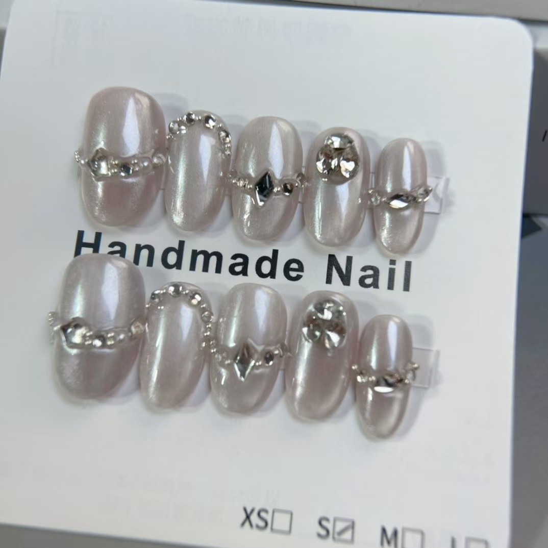 1.6cm Minimalist Design Press On Nails for Office and Formal Wear number 484