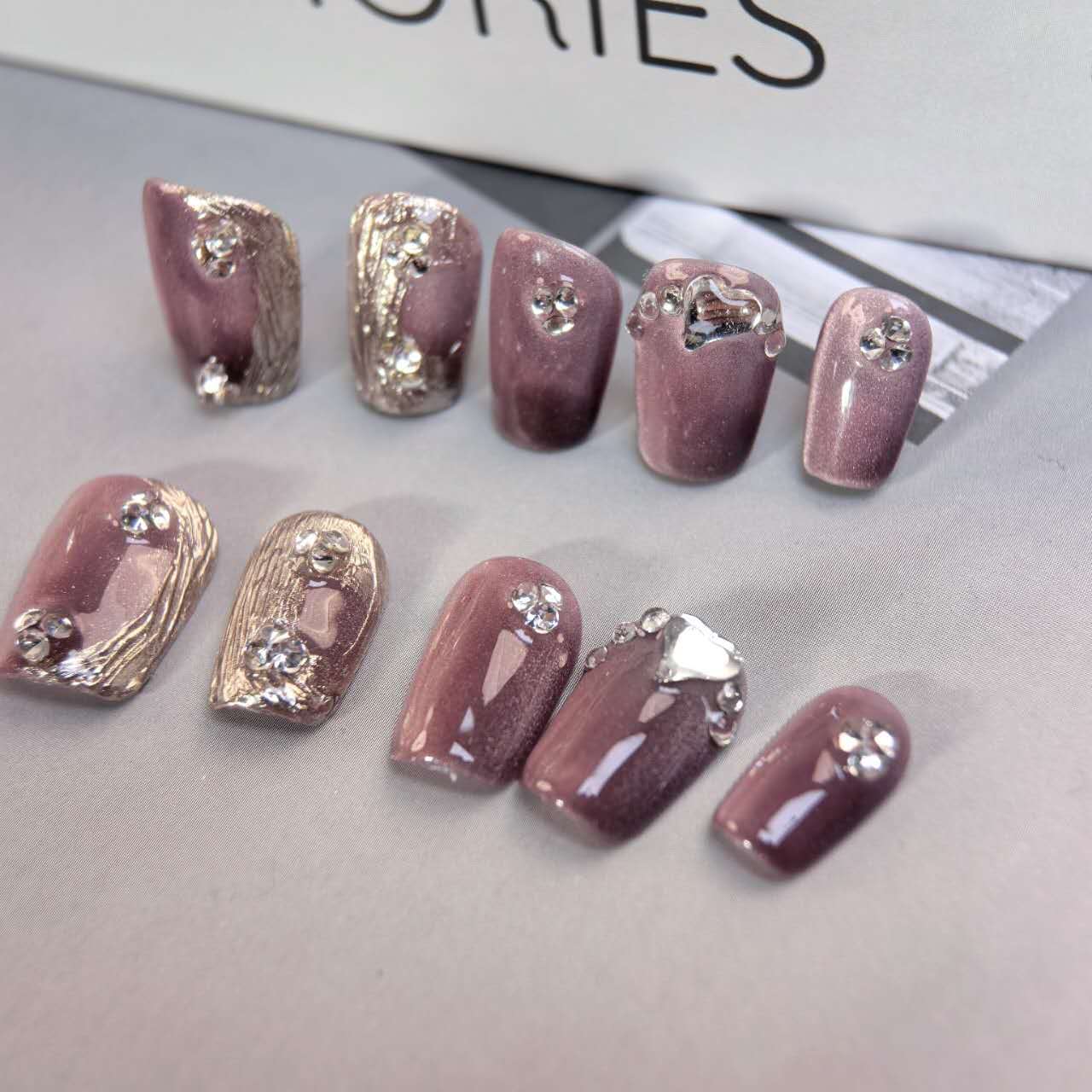 Ombre and Glitter False nails for Birthdays and Party Celebrations