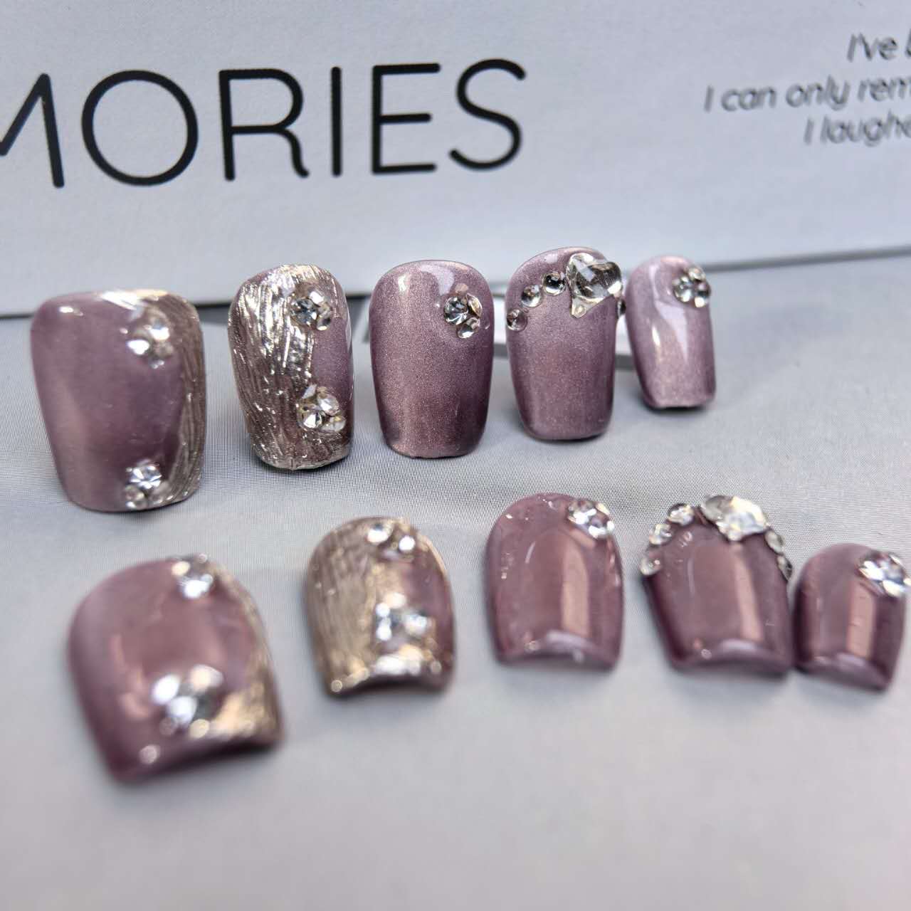 Ombre and Glitter False nails for Birthdays and Party Celebrations