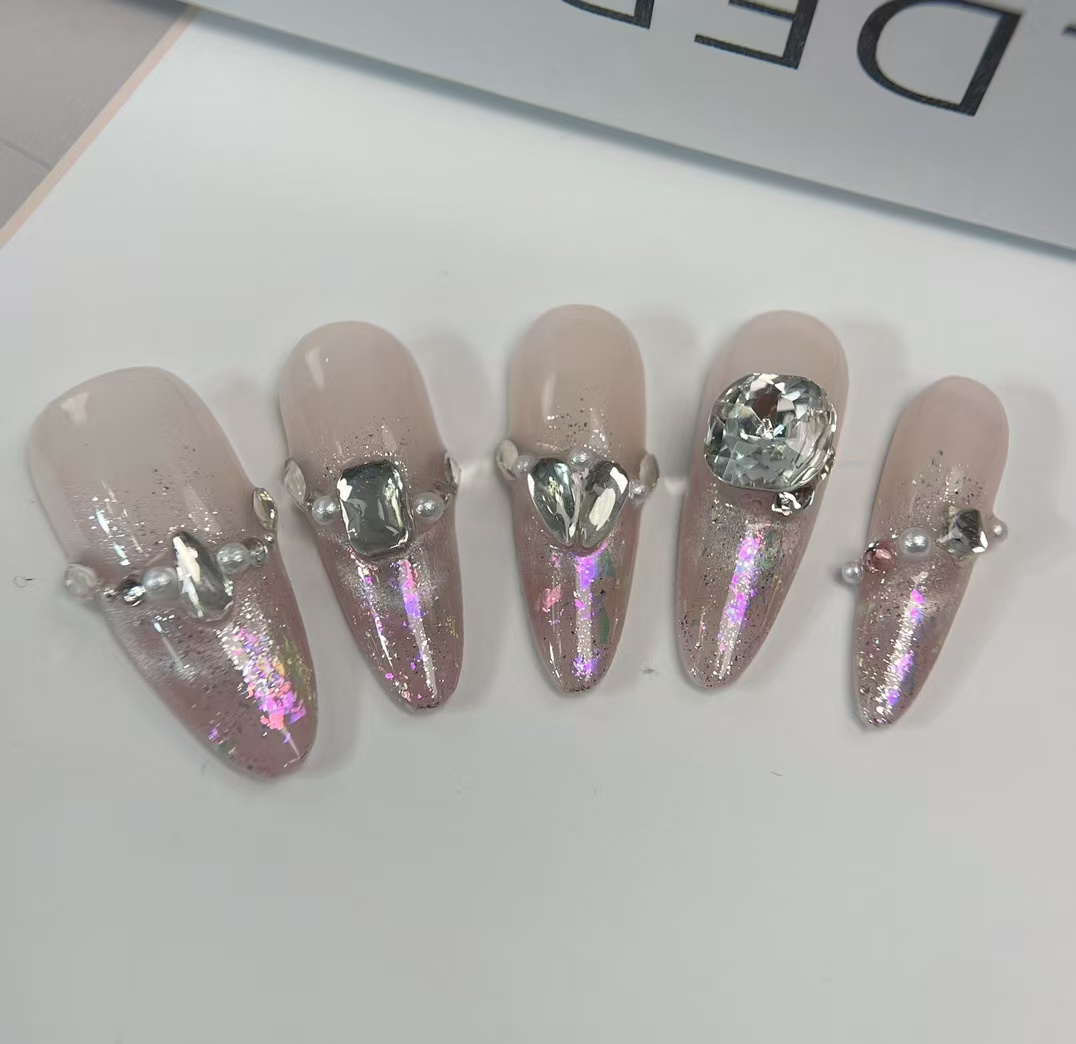 2.5cm Custom Sized Press On Nails for Comfortable Fit and Natural Style number 473