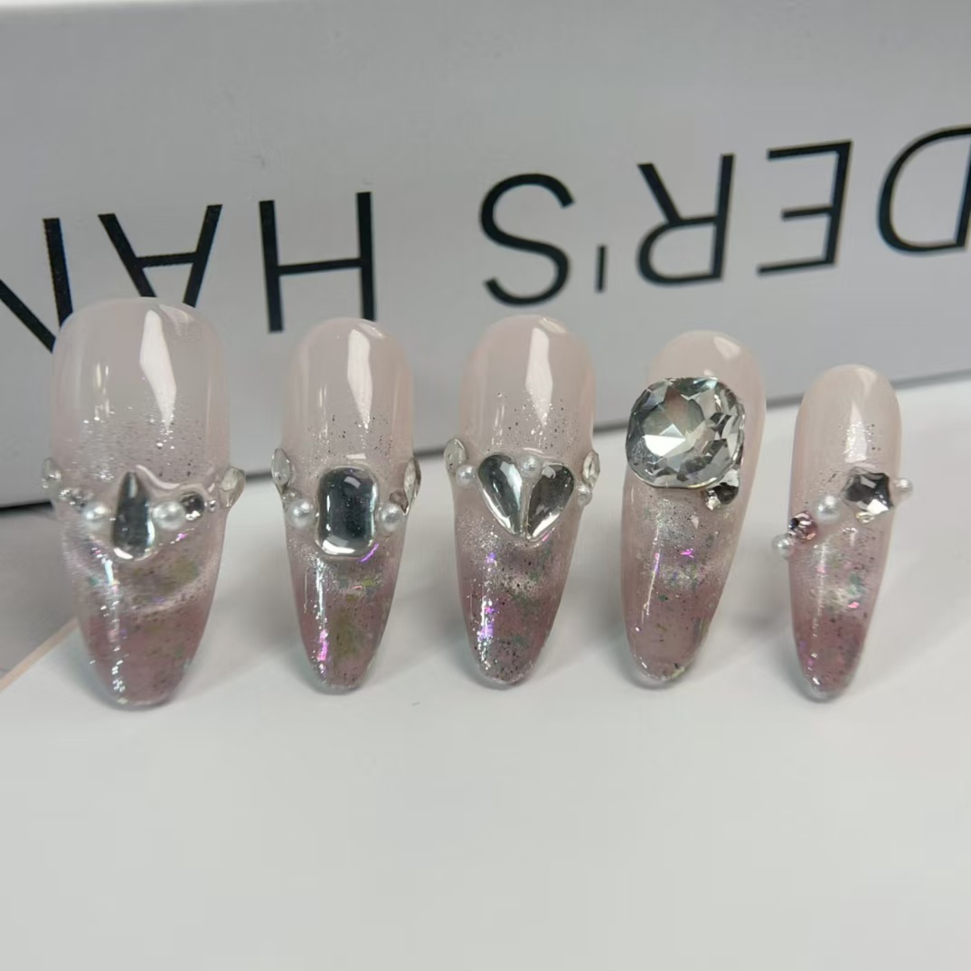 2.5cm Custom Sized Press On Nails for Comfortable Fit and Natural Style number 473
