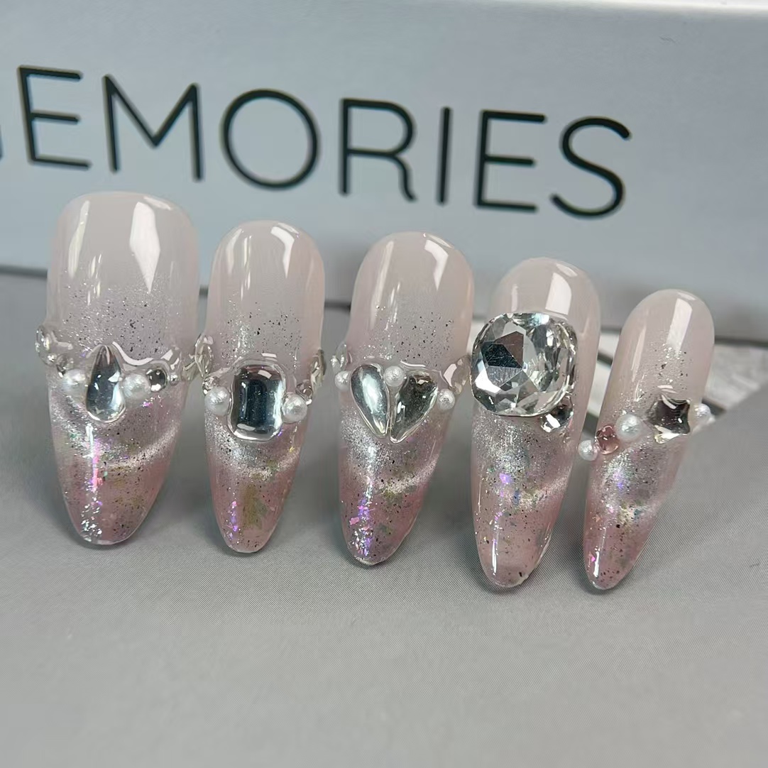 2.5cm Custom Sized Press On Nails for Comfortable Fit and Natural Style number 473