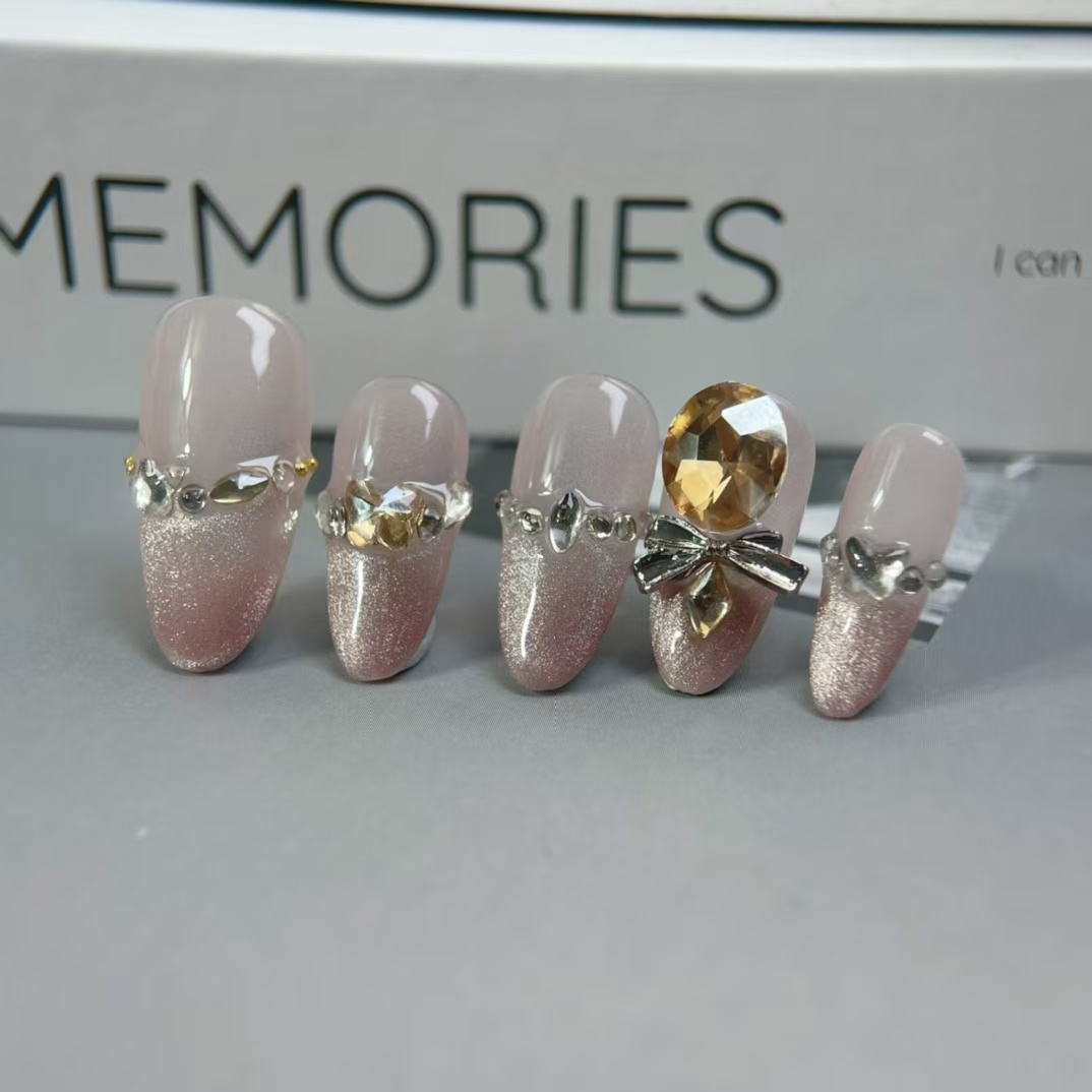 2.5cm Pre Glued Press On Nails for Quick and Effortless Application number 485