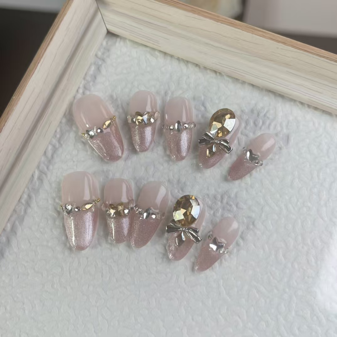 2.5cm Pre Glued Press On Nails for Quick and Effortless Application number 485