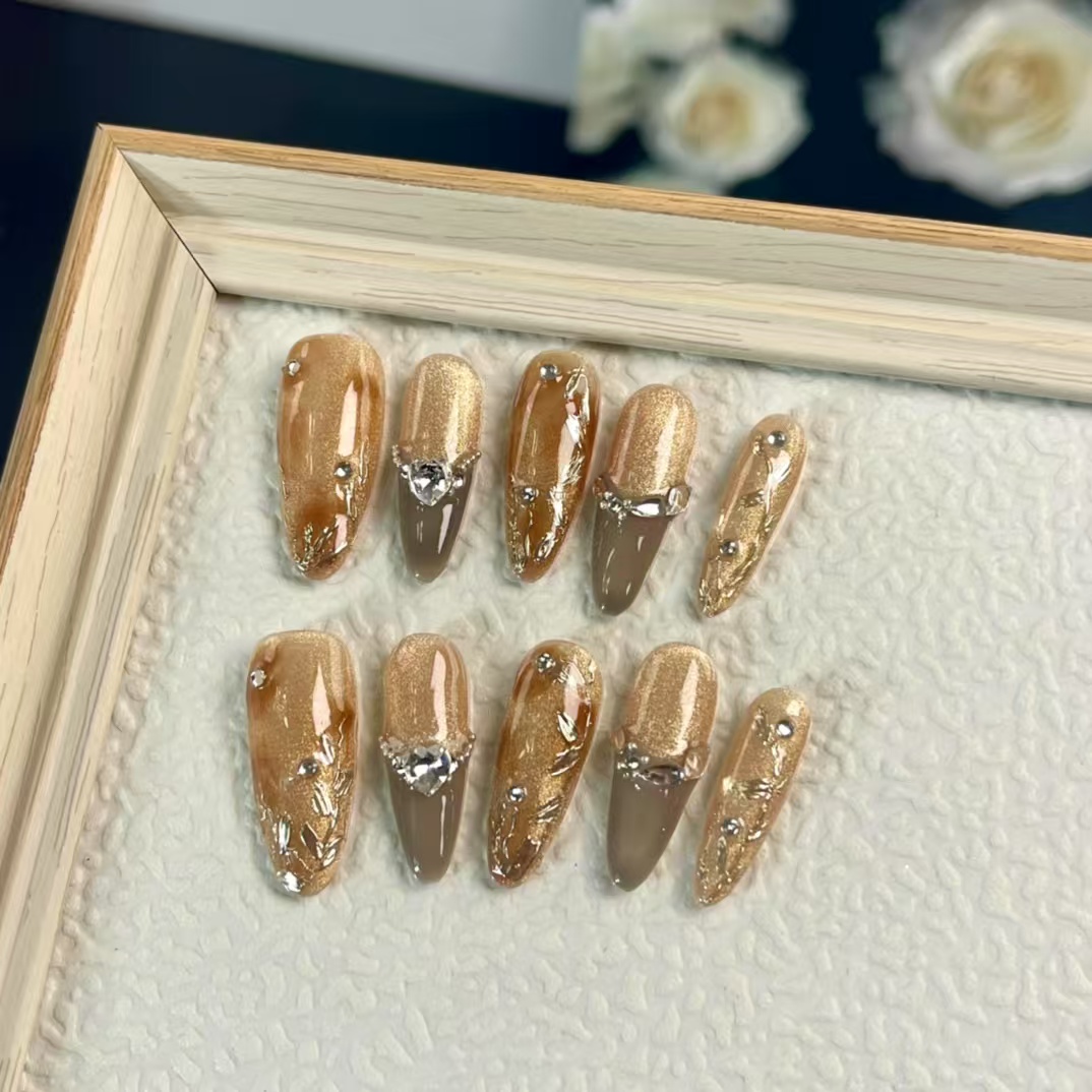 3cm Affordable DIY False nails Kits with Nail Glue and Essential Tools Included number 470