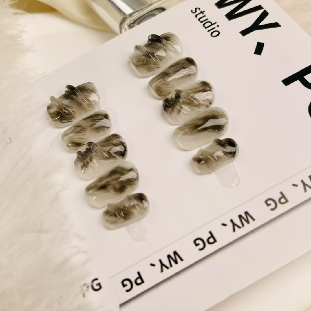 1.6cm YouTube Recommended DIY press on nail for Easy Home Nail Art number 329