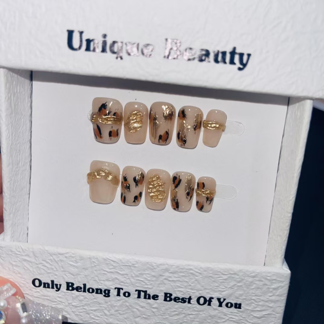 1.6cm Instagram Ready Press On Nails with Glitter and Ombre Effects number 417