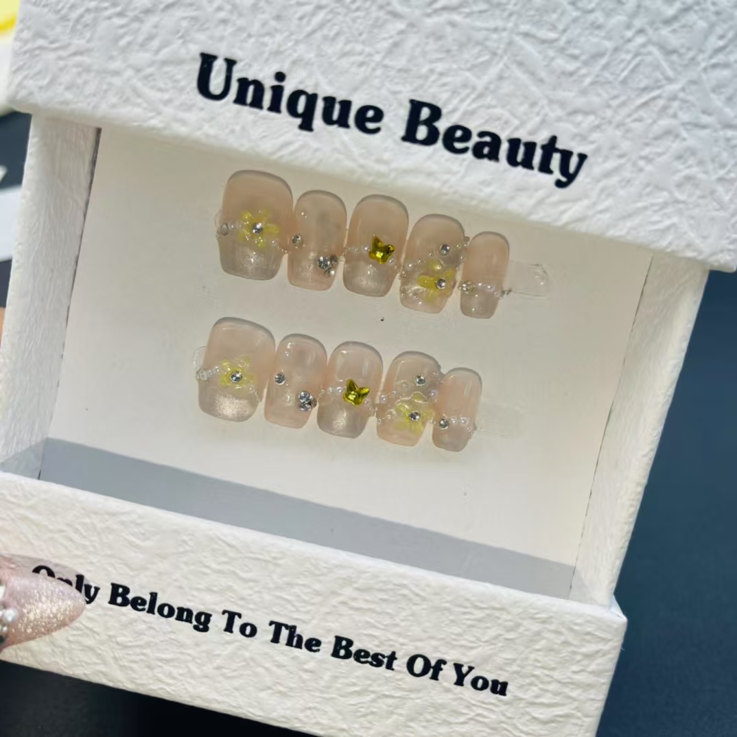 1.6cm Affordable Press on Nails for Social Media Challenges and Beauty Tutorials number 419