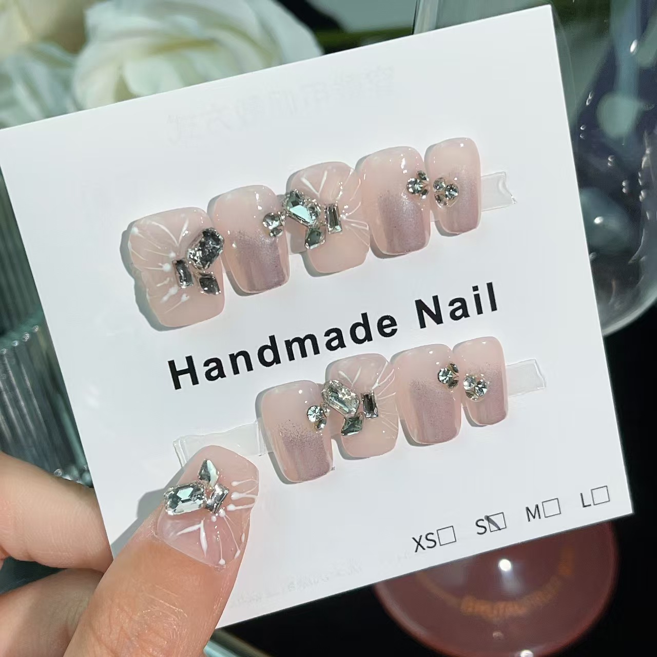 1.6cm Long Lasting Nail Art Designs artificial nails for Parties and Everyday Wear number 370