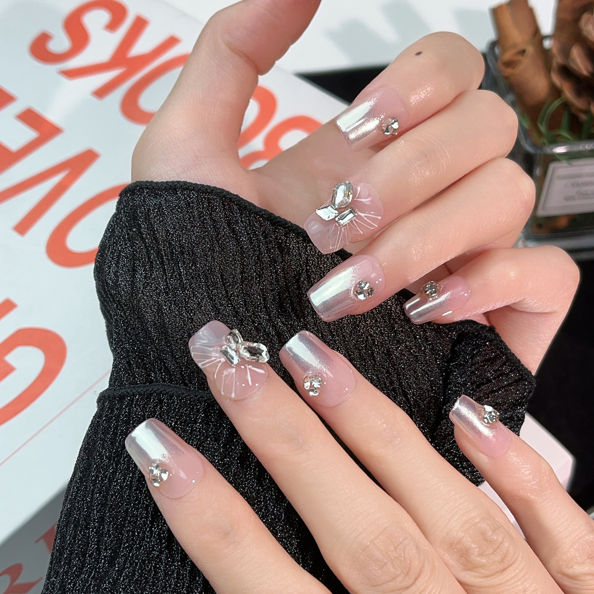 1.6cm Long Lasting Nail Art Designs artificial nails for Parties and Everyday Wear number 370