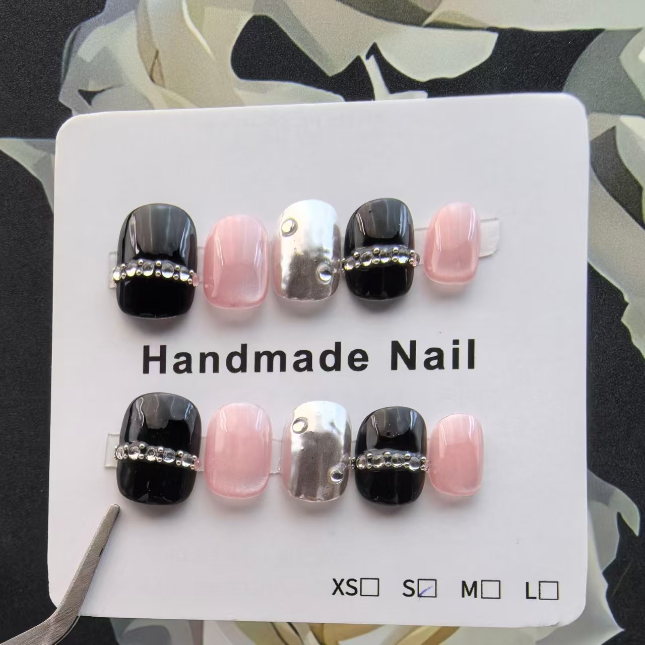 1.6cm Affordable and Reusable press on Nails with High Quality Professional Finish number 374