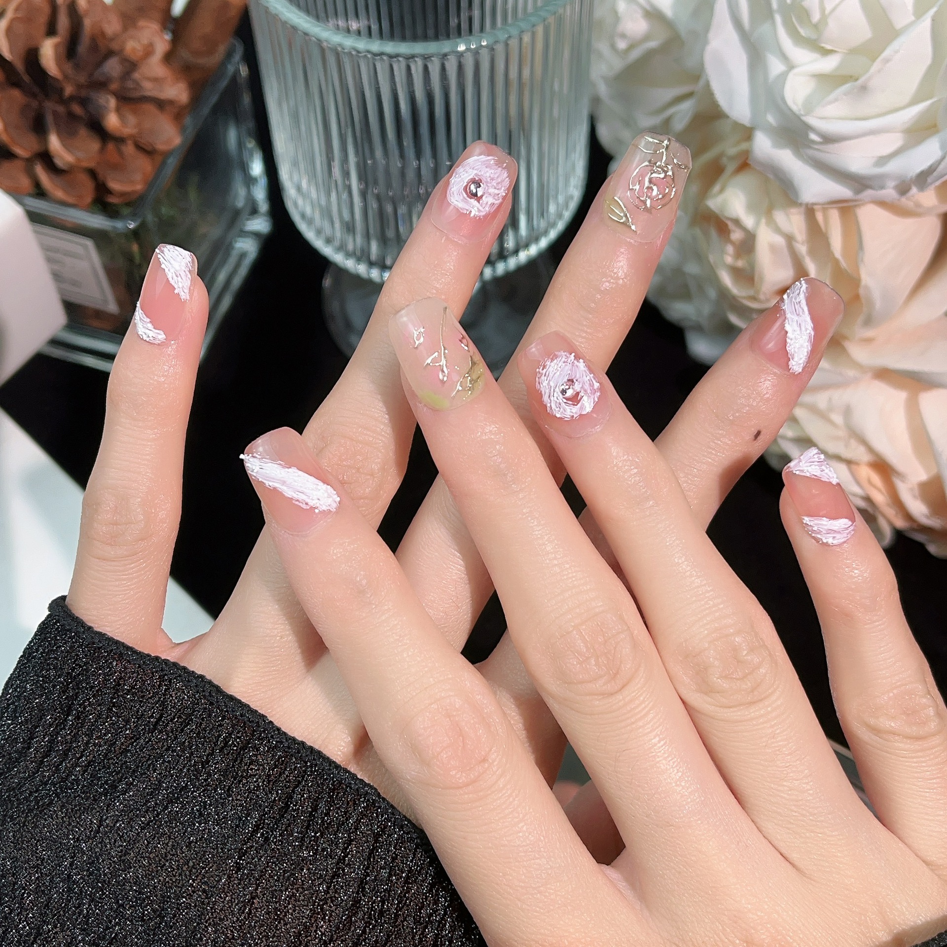 1.6cm Custom Sized artificial nails Designed for Comfort and Natural Appearance number 378