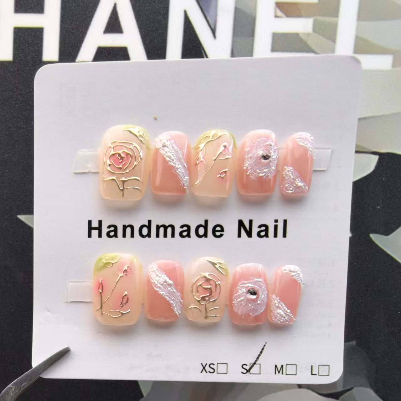 1.6cm Custom Sized artificial nails Designed for Comfort and Natural Appearance number 378