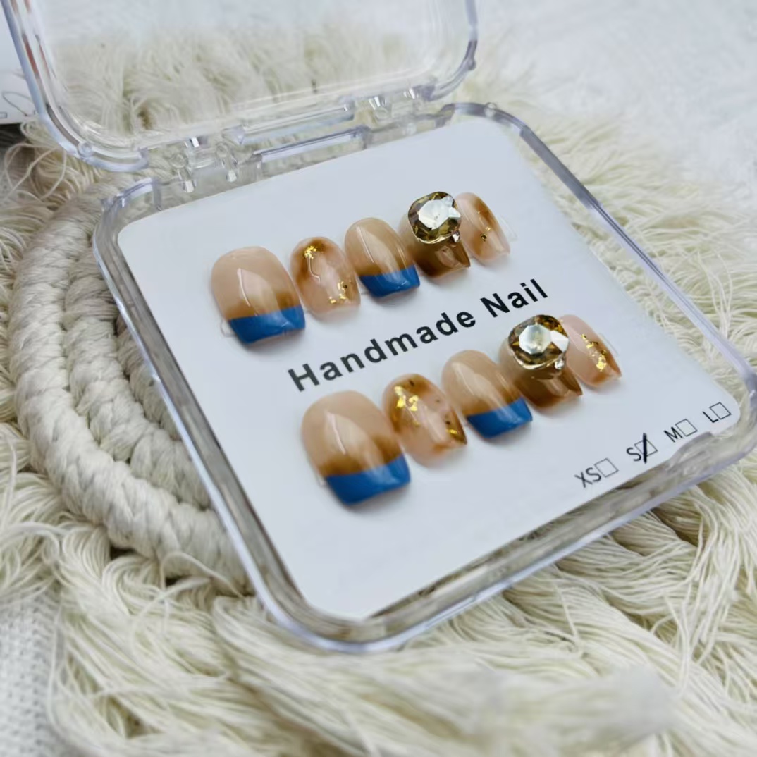 1.6cm Bright Glitter Press On Nails for Adding Sparkle to Any Occasion number 396