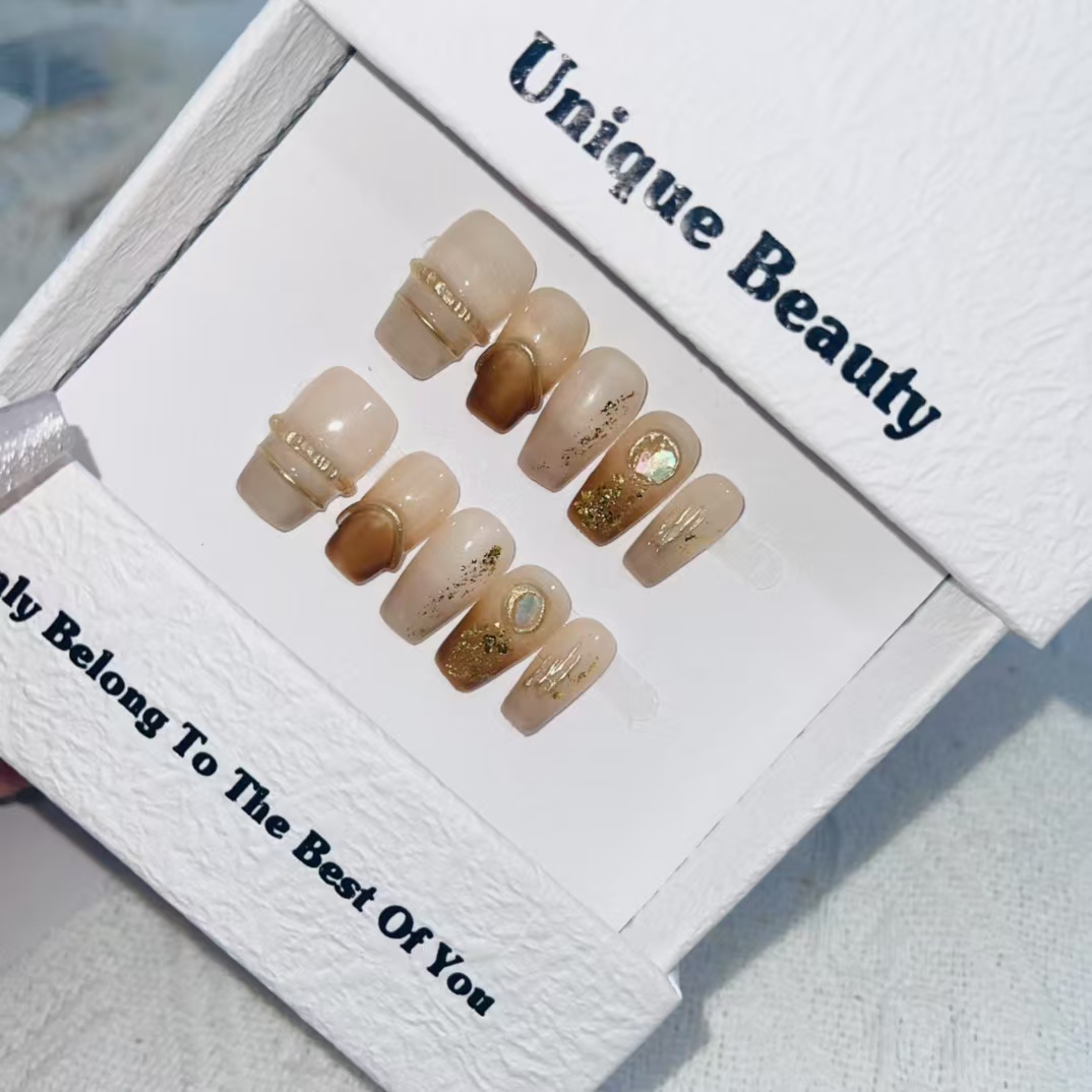 2cm French Style press on Nails for Timeless Elegance and Versatile Use number 408