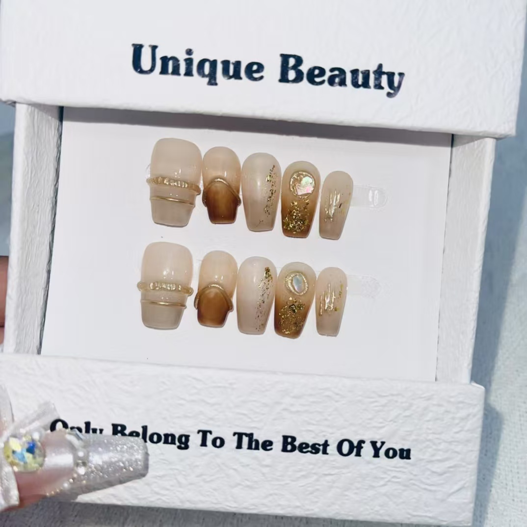 2cm French Style press on Nails for Timeless Elegance and Versatile Use number 408