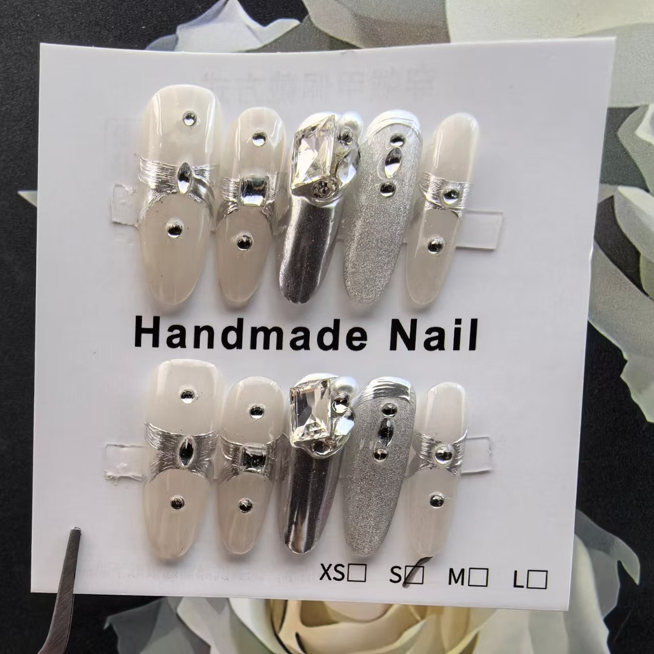 3cm Elegant Glitter press on Nails for Proms Weddings and Other Special Occasions number 372