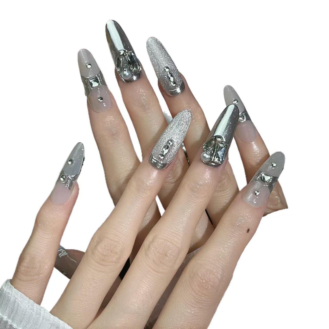 3cm Elegant Glitter press on Nails for Proms Weddings and Other Special Occasions number 372