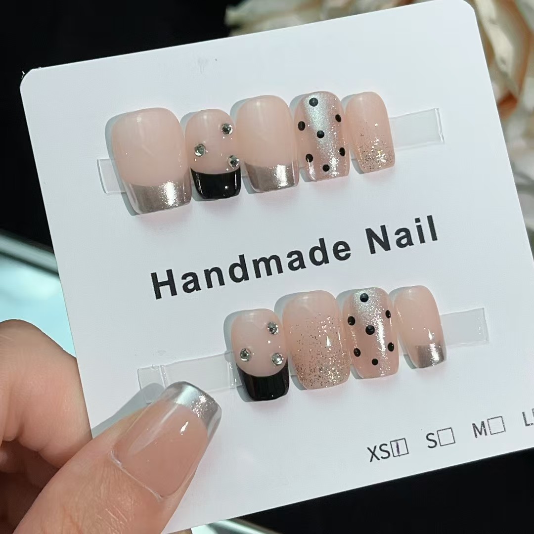 1.6cm Glitter Press On Nails for Parties and Bold Celebrations number 358