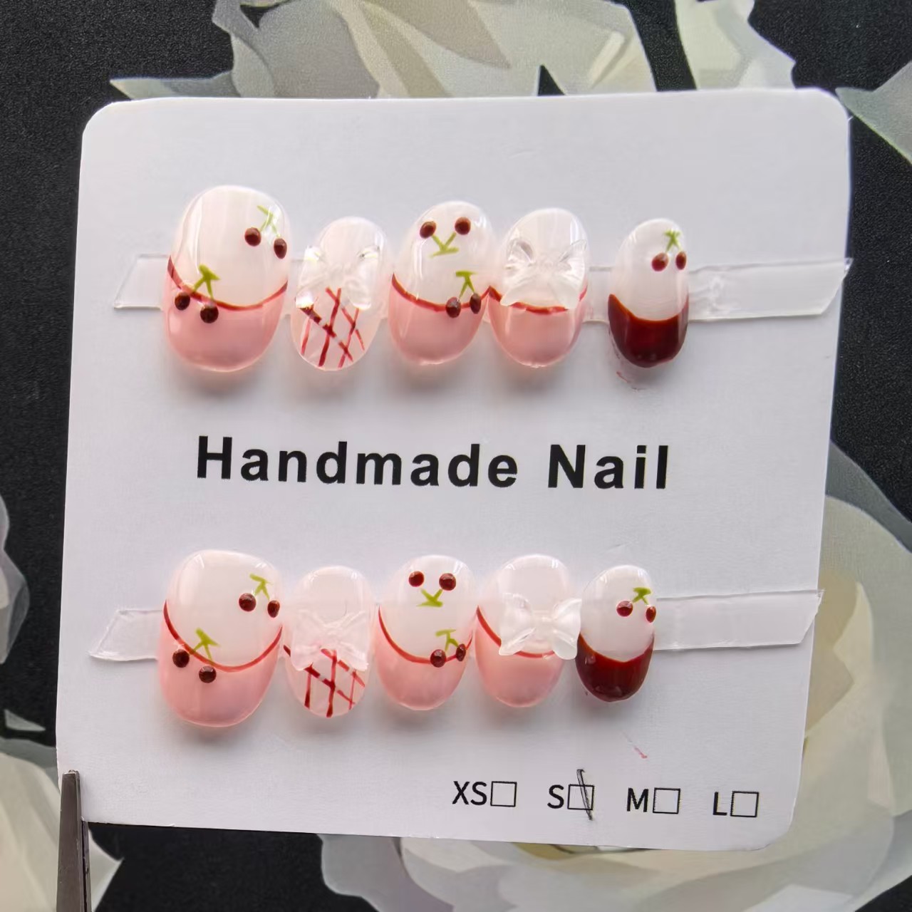 1.6cm Premium Press On Nails for Weddings or Elegant Events number 364