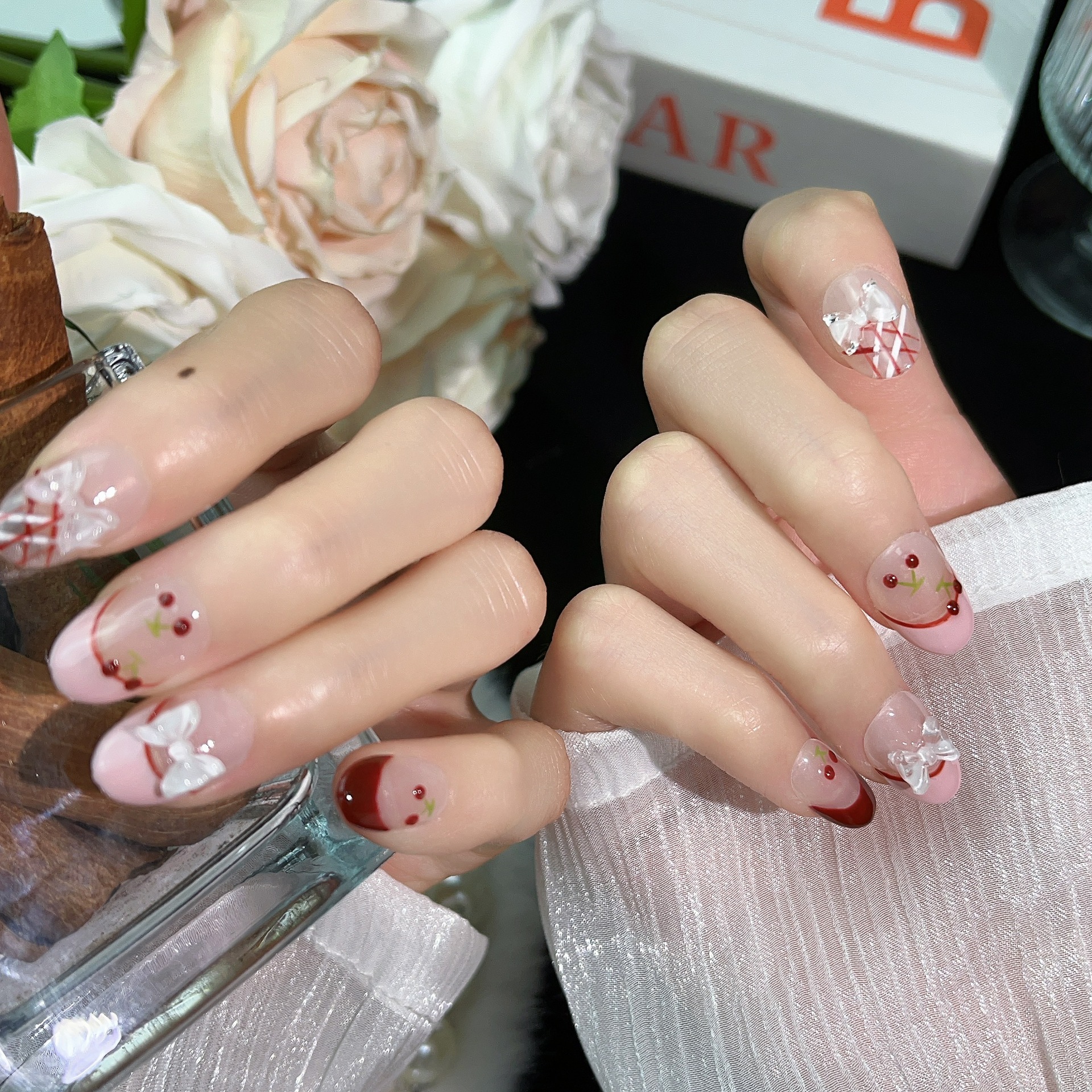 1.6cm Premium Press On Nails for Weddings or Elegant Events number 364