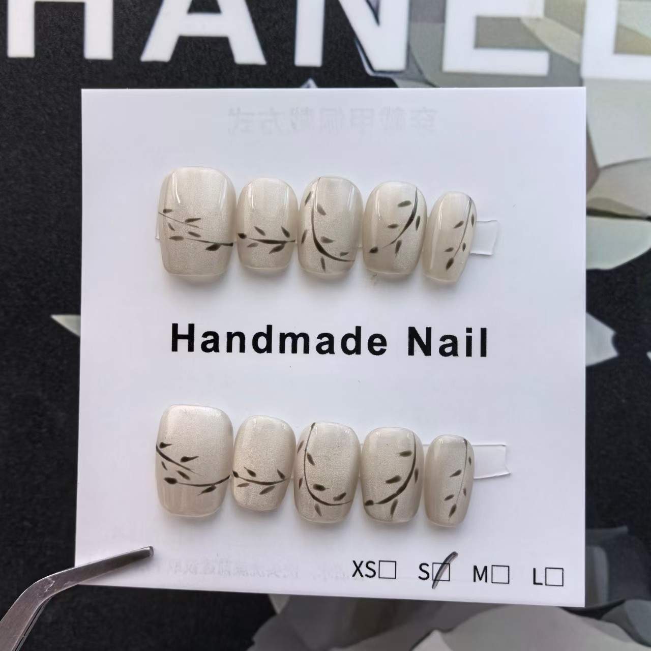 1.6cm Short Length Press On Nails – Minimalist and Stylish Design number 365