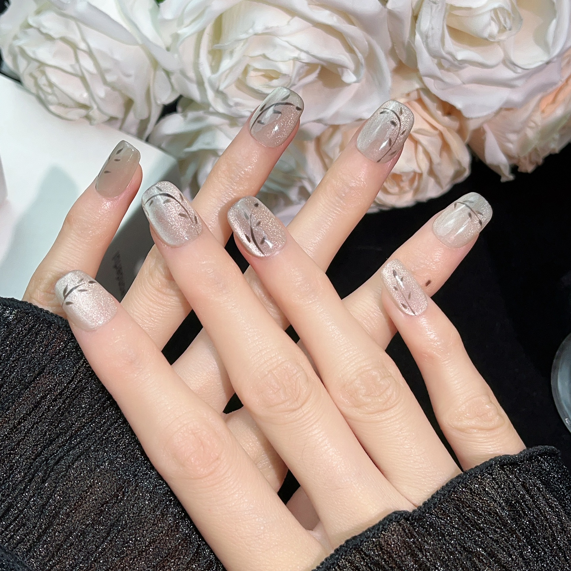 1.6cm Short Length Press On Nails – Minimalist and Stylish Design number 365