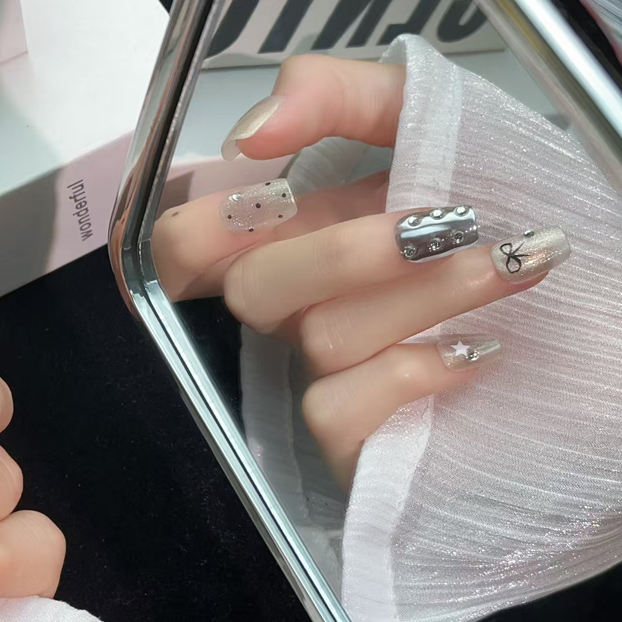 1.6cm Coffin Shape Press On Nails – On Trend Nail Art at Home number 367