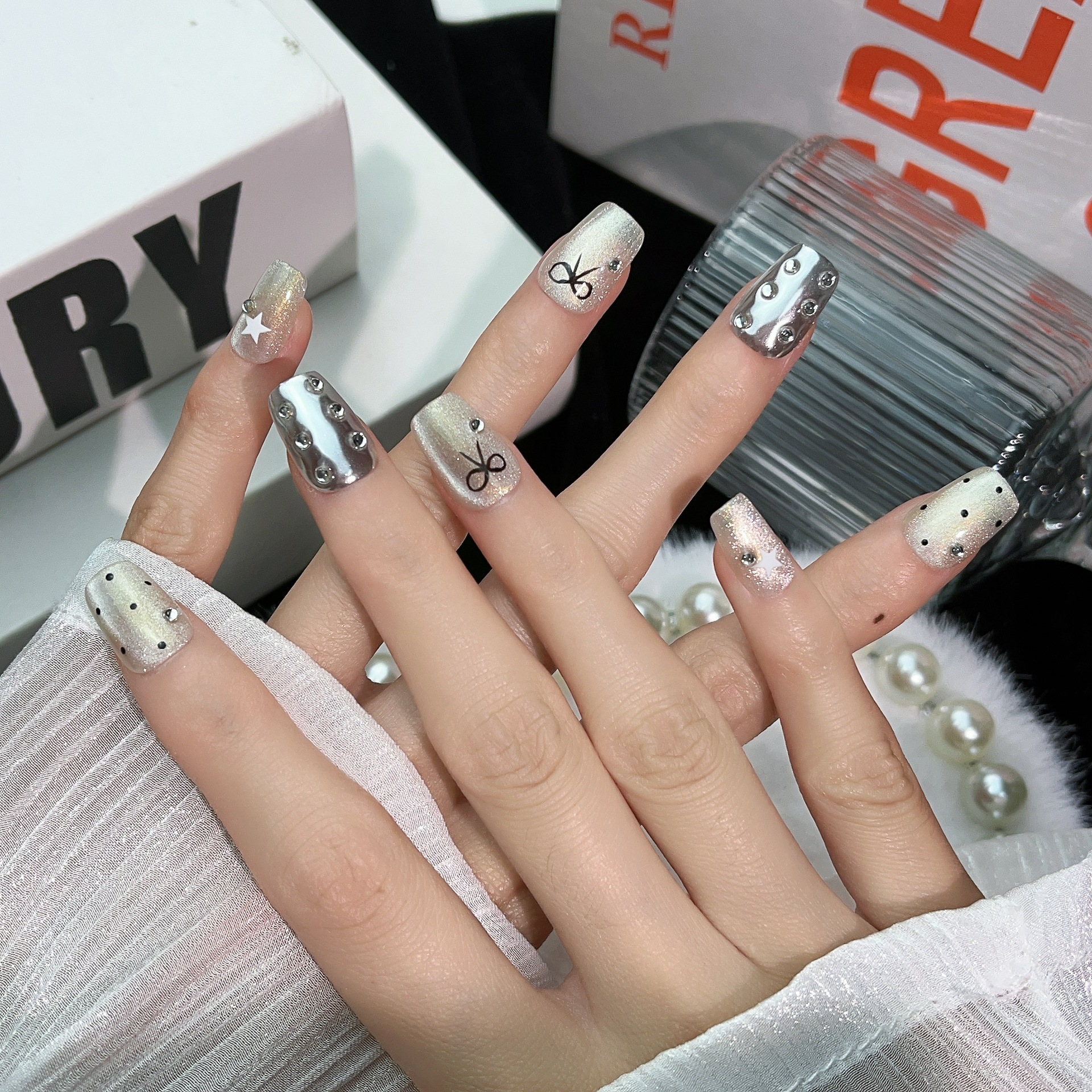 1.6cm Coffin Shape Press On Nails – On Trend Nail Art at Home number 367