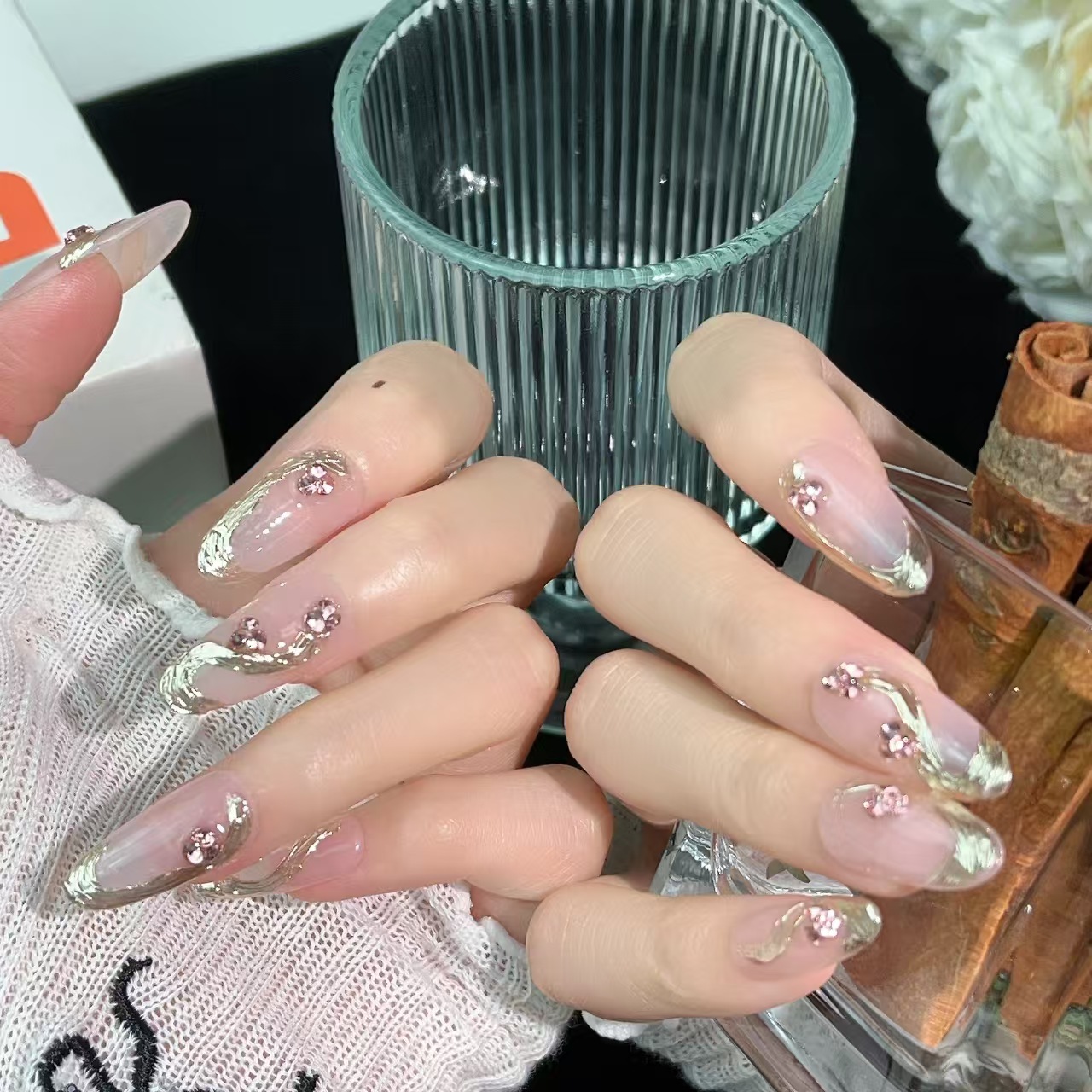 3cm Easy to Apply Press On Nails – Perfect for Beginners number 366