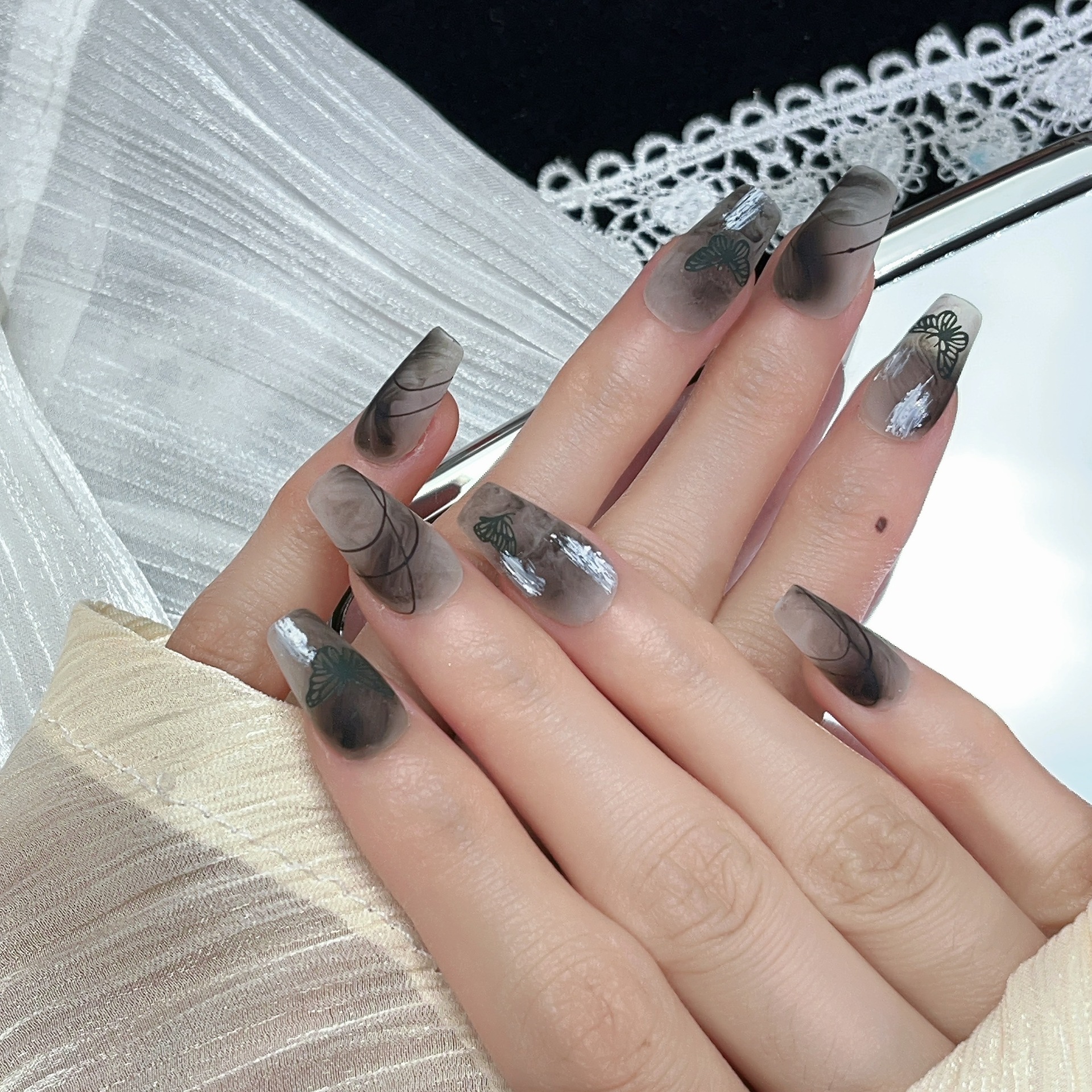 2cm Durable Press On Nails with Strong Long Lasting Adhesion number 340