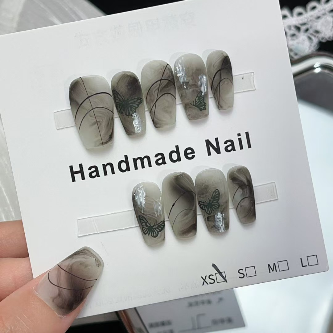 2cm Durable Press On Nails with Strong Long Lasting Adhesion number 340
