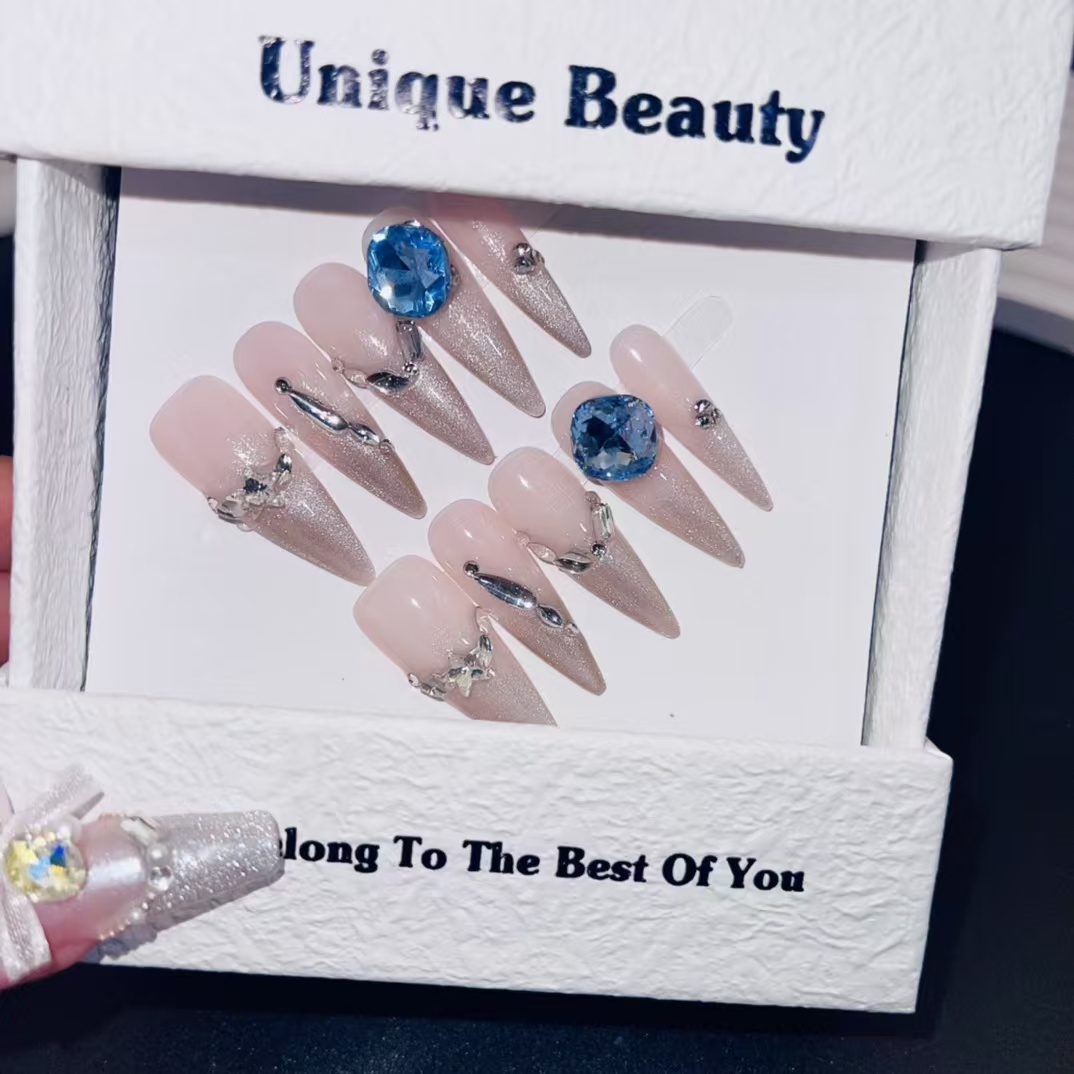 3cm Vegan Friendly Press On Nails for Eco Conscious Customers number 409